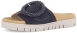 Pantolette GABOR, Damen, Gr. 36, blau (dunkelblau), Ziegenveloursleder,...