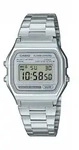 Chronograph CASIO VINTAGE, edelstahlfarben, grau, Armbanduhren, Damen,...