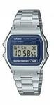 Chronograph CASIO VINTAGE, edelstahlfarben, dunkelblau, Armbanduhren, Damen,