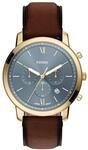 Chronograph FOSSIL "Neutra", braun, goldfarben, grau, Armbanduhren, Herren,
