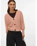 Vero Moda Strickjacke "VMLEA LS V-NECK CUFF CARDIGAN NOOS" Rippstrick