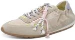 Sneaker TAMARIS, Damen, Gr. 37, beige, kombiniert, Leder, Lederimitat,