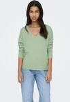 ONLY V-Ausschnitt-Pullover "ONLRICA LIFE L/S V-NECK PULLO KNT NOOS" Materialmix,