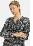 Langarmbluse SMITH & SOUL, Damen, Gr. M, schwarz-wei&szlig; (marine), Web, Material: 100%