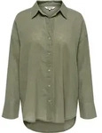 ONLY Hemdbluse "ONLBRUXELLES V- LS LIN BL SHIRT PNT NOOS" mit Leinen