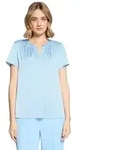 Satinbluse BETTY BARCLAY "Damen kurzarm", Damen, Gr. 44, blau (powder blau),