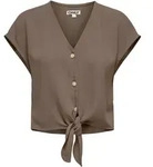 ONLY Kurzarmbluse "ONLSIESTA SS KNOT LIN BL SHIRT PNT NOOS" Viskosemischung, regular