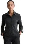 Langarmbluse MARC O'POLO "aus Organic-Cotton-Stretch", Damen, Gr. XS, schwarz...