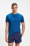 Strandshirt BOSS "T-Shirt RN", Herren, Gr. L, blau (open blau 462), Jersey,