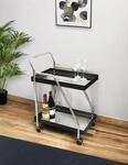 HAKU Servierwagen "Dinett, Kaffeetisch, K&uuml;chenwagen, Serviertisch, Teewagen,