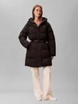 Calvin Klein Jeans Steppmantel "BELTED MIDWEIGHT LONG PUFFER" Mit Rundhalsausschnitt,