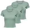 ONLY T-Shirt "T-Shirt ONLEMMA SHORT TOP 3P 3er Pack" 3