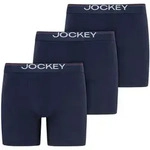 Langer Boxer JOCKEY "Cotton Stretch", Herren, Gr. XL, blau, Single Jersey,