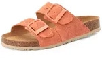 Pantolette TAMARIS, Damen, Gr. 37, koralle, Leder, Schuhe Pantolette, Sommerschuh,
