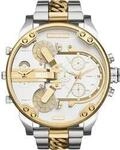 Chronograph DIESEL "MR. DADDY 2.0", silber (edelstahlfarben, goldfarben),
