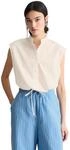 Blusentop MARC O'POLO DENIM "aus Papertouch-Popeline", Damen, Gr. XS, beige (silky