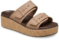 Keilpantolette CROCS "Brooklyn Cork Buckle", Damen, Gr. 41, braun, Croslite&trade;,