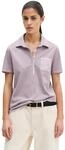Poloshirt MARC O'POLO "mit Material-Mix-Details", Damen, Gr. L, dusty lavender,