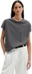 T-Shirt MARC O'POLO "aus Material-Mix", Damen, Gr. M, quiet sea, Obermaterial:...