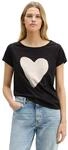 T-Shirt MARC O'POLO "aus leichtem Single Jersey", Damen, Gr. M, schwarz,
