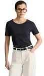 T-Shirt MARC O'POLO DENIM "aus reiner Bio-Baumwolle", Damen, Gr. XXS, blau depths,