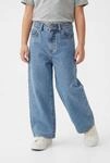 Weite Jeans TOM TAILOR, M&auml;dchen, Gr. 158, N-Gr, blau (mid stone bright blau denim),