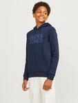 Kapuzensweatshirt JACK & JONES JUNIOR "JJECORP mit Druck, K&auml;ngurutasche,