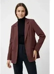 Longblazer VERO MODA "VMZELDA LS LOOSE BLAZER NOOS", Damen, Gr. 38, andorra, Web,