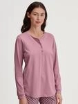 Langarmshirt CALIDA "Favourites Botanic", Damen, Gr. L (48/50), lila (lilas), Single