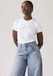 Rundhalsshirt LEVI'S "THE PERFECT TEE", Damen, Gr. S (36), wei&szlig; (rhinestone...