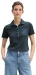Poloshirt MARC O'POLO "mit Material-Mix-Details", Damen, Gr. M, deep night blau,