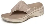 Zehentrenner SKECHERS "GO WALK ARCH FIT 2.0 SANDAL-CARRIE", Damen, Gr. 38, taupe,