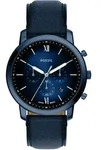 Chronograph FOSSIL "Neutra", blau, Armbanduhren, Herren, Chronograph, Quarzuhr,