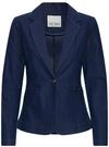 Blusenblazer ICHI "Blazer IHKATE", Damen, Gr. L, blau (dunkelblau), Obermaterial: 73%
