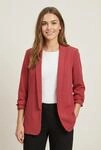 pieces Blusenblazer "PCBOSELLA 3/4 BLAZER NOOS" Materialmix, regular fit