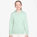 Kapuzensweatjacke NIKE SPORTSWEAR "K NSW CLUB FLC HD FZ LS LBR", M&auml;dchen, Gr. XL,