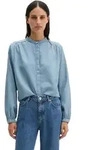 Langarmbluse MARC O'POLO "aus Leinen-Mix", Damen, Gr. 46, blau (light blau),