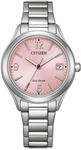 Solaruhr CITIZEN "Elegance", silberfarben, rosa, Armbanduhren, Damen, Armbanduhr,