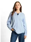 Langarmbluse TOM TAILOR, Damen, Gr. 36, kentucky blau, Web, Obermaterial: 55%