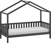 Vipack Hausbett "Dallas, mit Dachaufbau, Kiefer massiv, stabil gebaut" B/H/T ca.