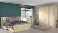 Parisot Schlafzimmer-Set 4 Stk. tlg. viel Stauraum, sch&ouml;ne Optik, Eins&auml;tze an