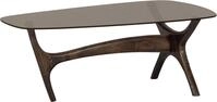 Couchtisch WOOOD "Flash mit Glasplatte und Mangoholzgestell 110x60x42 cm", braun