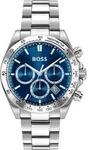 Chronograph BOSS "HERO 2.0", silberfarben, Armbanduhren, Herren, Chronograph,