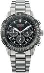 Chronograph CITIZEN "Promaster Sky", silber (silberfarben, schwarz), Armbanduhren,
