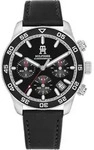Chronograph TOMMY HILFIGER "TH85 CHRONOGRAPH", schwarz, Armbanduhren, Herren,