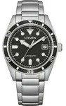 Automatikuhr CITIZEN "Diver Looking Automatik Unisex size", schwarz (silberfarben,