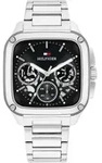 Multifunktionsuhr TOMMY HILFIGER "Herald Skeleton", silberfarben, schwarz,