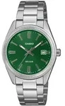 Quarzuhr, gr&uuml;n (edelstahlfarben, gr&uuml;n), CASIO TIMELESS COLLECTION, Armbanduhren,