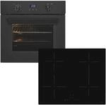 exquisit Backofen-Set "EBE367-H-120 mattschwarz" Set, 2 Stk. tlg. Elegant und trendig