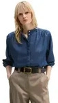 Jeansbluse MARC O'POLO "mit Raffungen", Damen, Gr. 38, dunkelblau,...